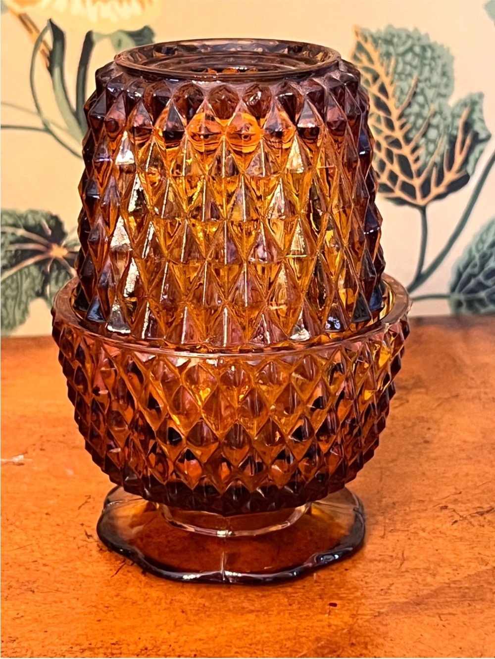 Amber Glass Fairy Lamp